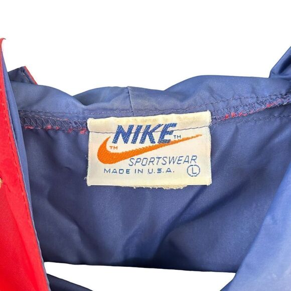 Vintage Nike 1/4 Zip Windbreaker 70s Jacket Made in USA Large Rare OG - Picture 4 of 4